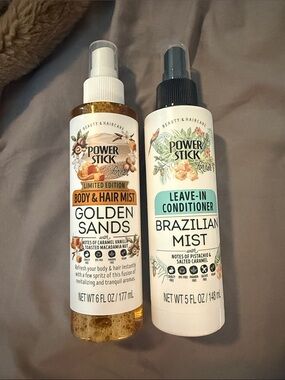 Power Stick Golden Sands Body & Hair Mist — Brazilian Mist Leave in Conditioner